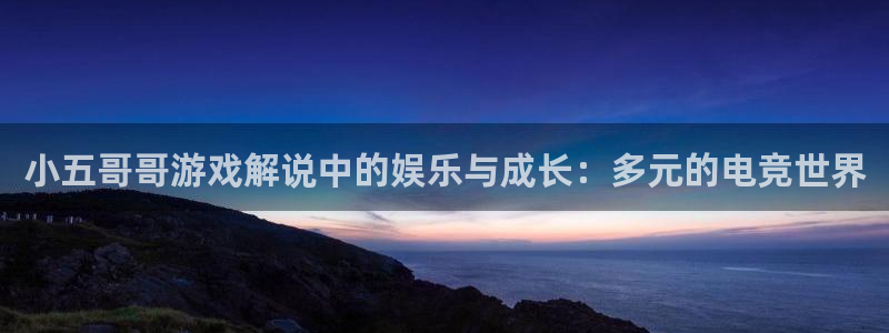 杏悦平台登录：小五哥哥游戏解说中的娱乐与成长：多元的电竞世界